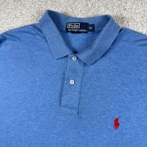 Polo Ralph Lauren Polo Shirt Mens XL Blue Short Sleeve Embroidered Pony Logo